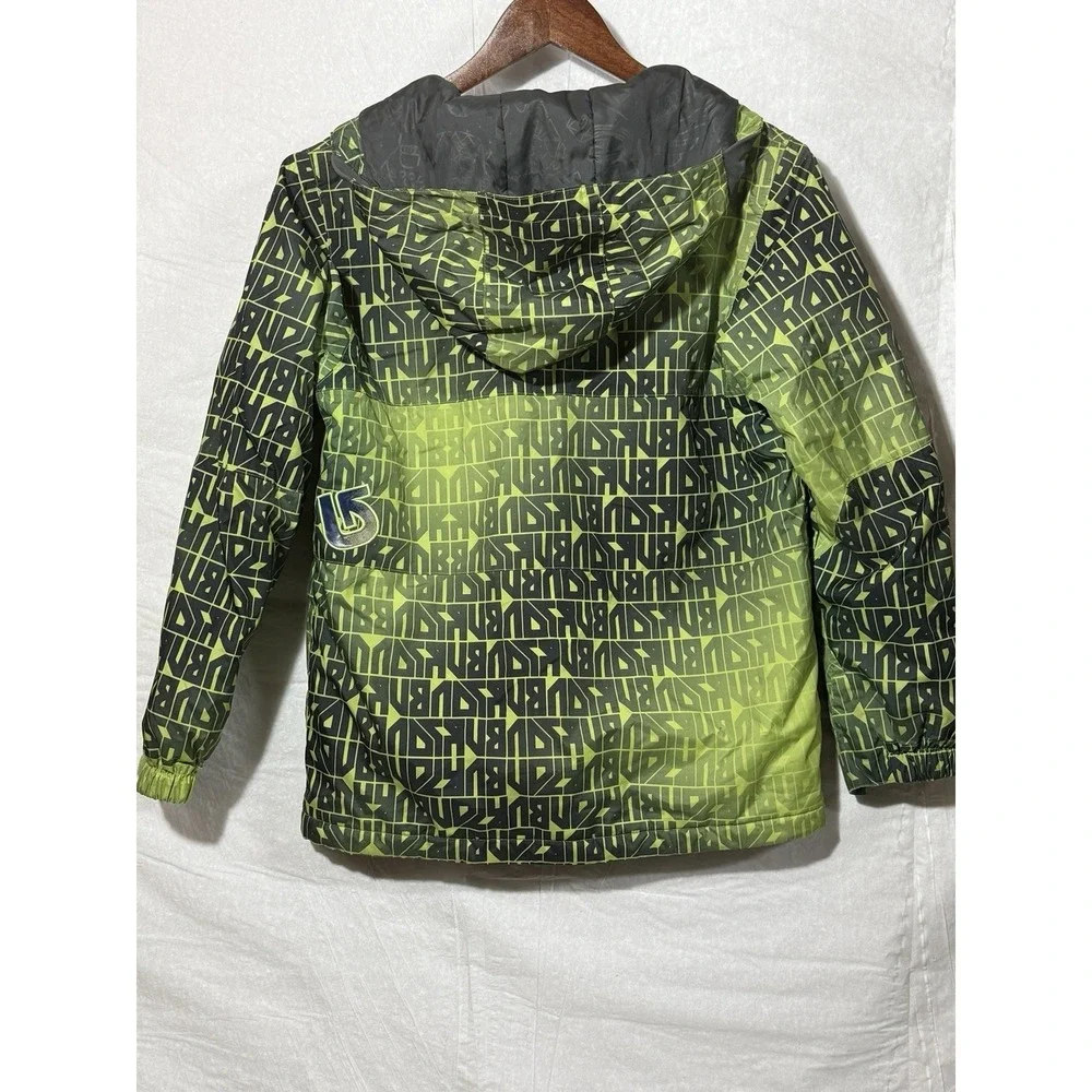 Burton Jacket Youth Large 10-12 Gray Green  Hooded Snowboard All Access Winter